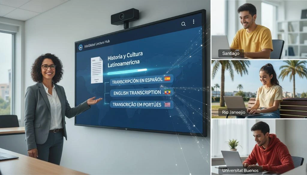 Whisper Transcription turning recorded lectures into multilingual text so students can learn remotely with better accessibility.