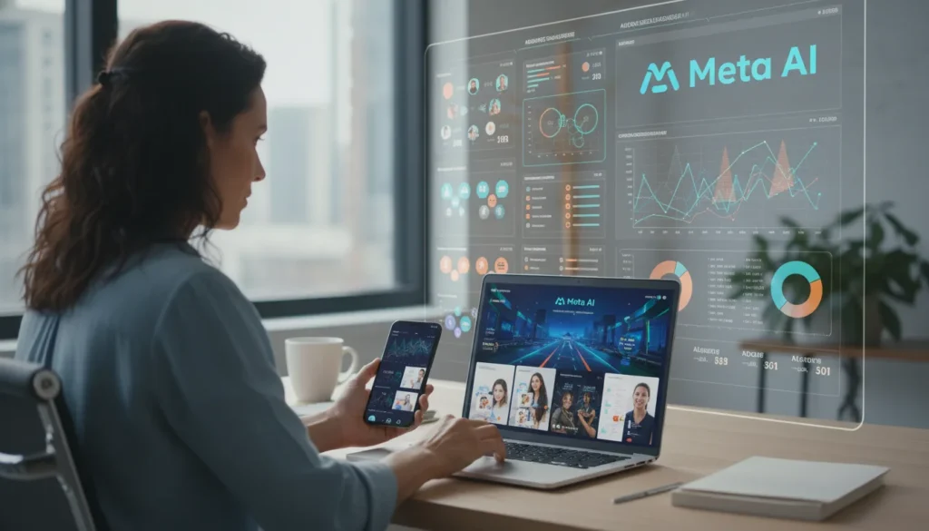 Marketer exploring the latest meta ai features for audience engagement and campaign optimization.