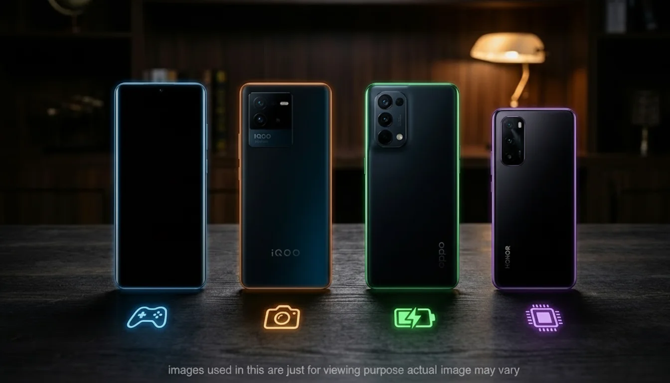 Galaxy S26 Ultra, iQOO Neo 11, Oppo Reno 15 and Honor 500 styled as flagship and performance new smartphone launches Jan 2026 India.