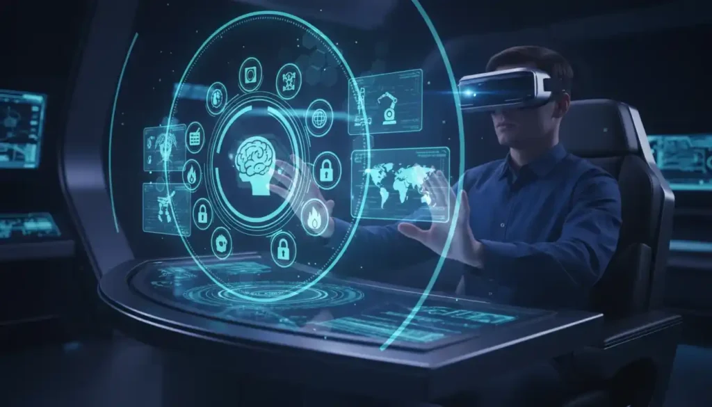 human monitoring safe AI systems on a 2026 dashboard with security shields.