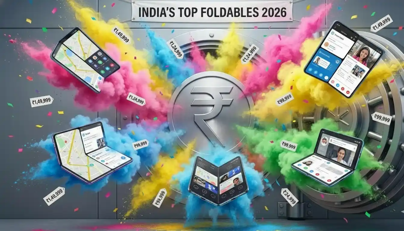 5 foldable phones 2026 India dominating budgets with specs, festive deals, EMI breakdowns.