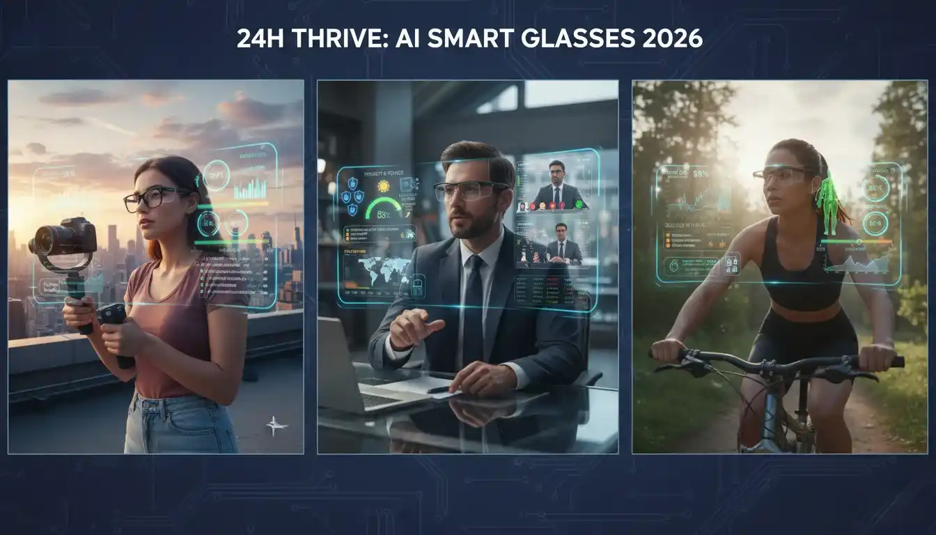 Complete lifestyle transformation powered by AI smart glasses 2026 and AR smart glasses productivity.