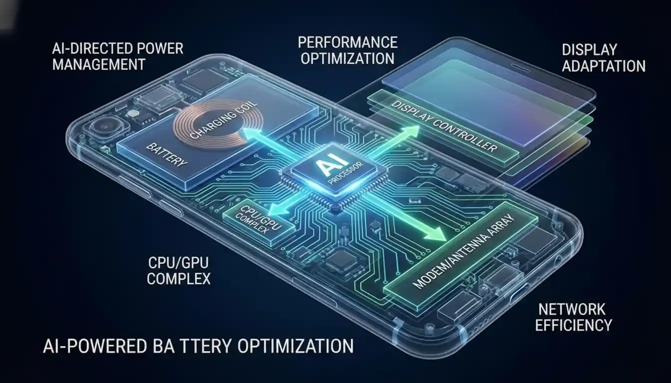 Core mechanisms powering AI for smartphone battery life and intelligent optimization.