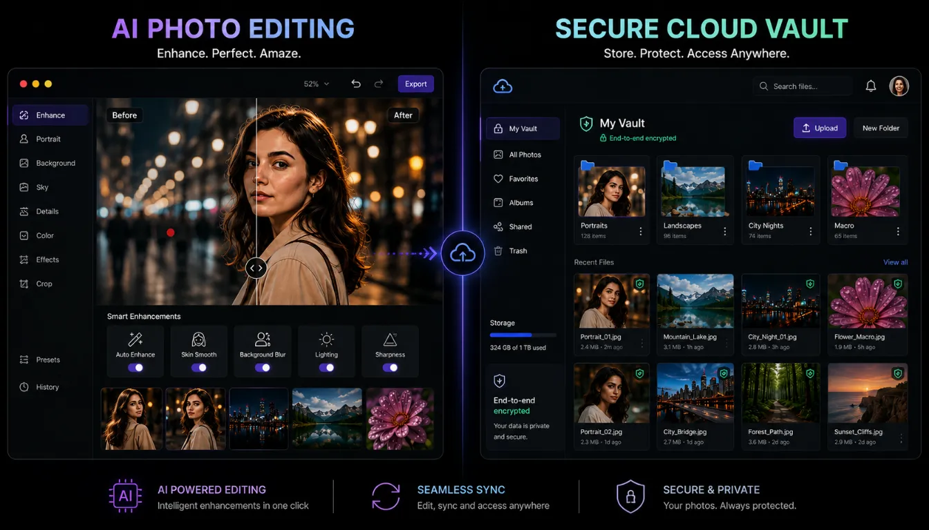 Editing photos with smartphone camera AI 2026 while protecting them using zero trust cloud security best practices 2026.