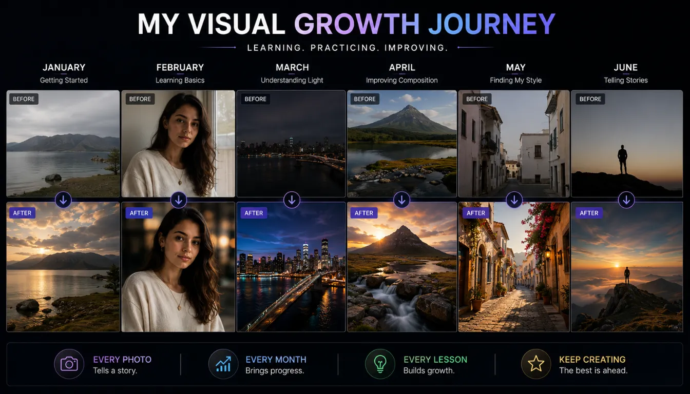 Progression of a photographer’s style using smartphone camera AI 2026 and deliberate computational photo tips.